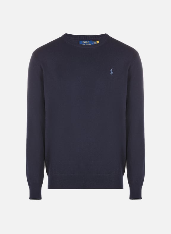 Cotton and recycled cashmere jumper Blue by POLO RALPH LAUREN POLO RALPH LAUREN Cotton and recycled cashmere jumper Blue
