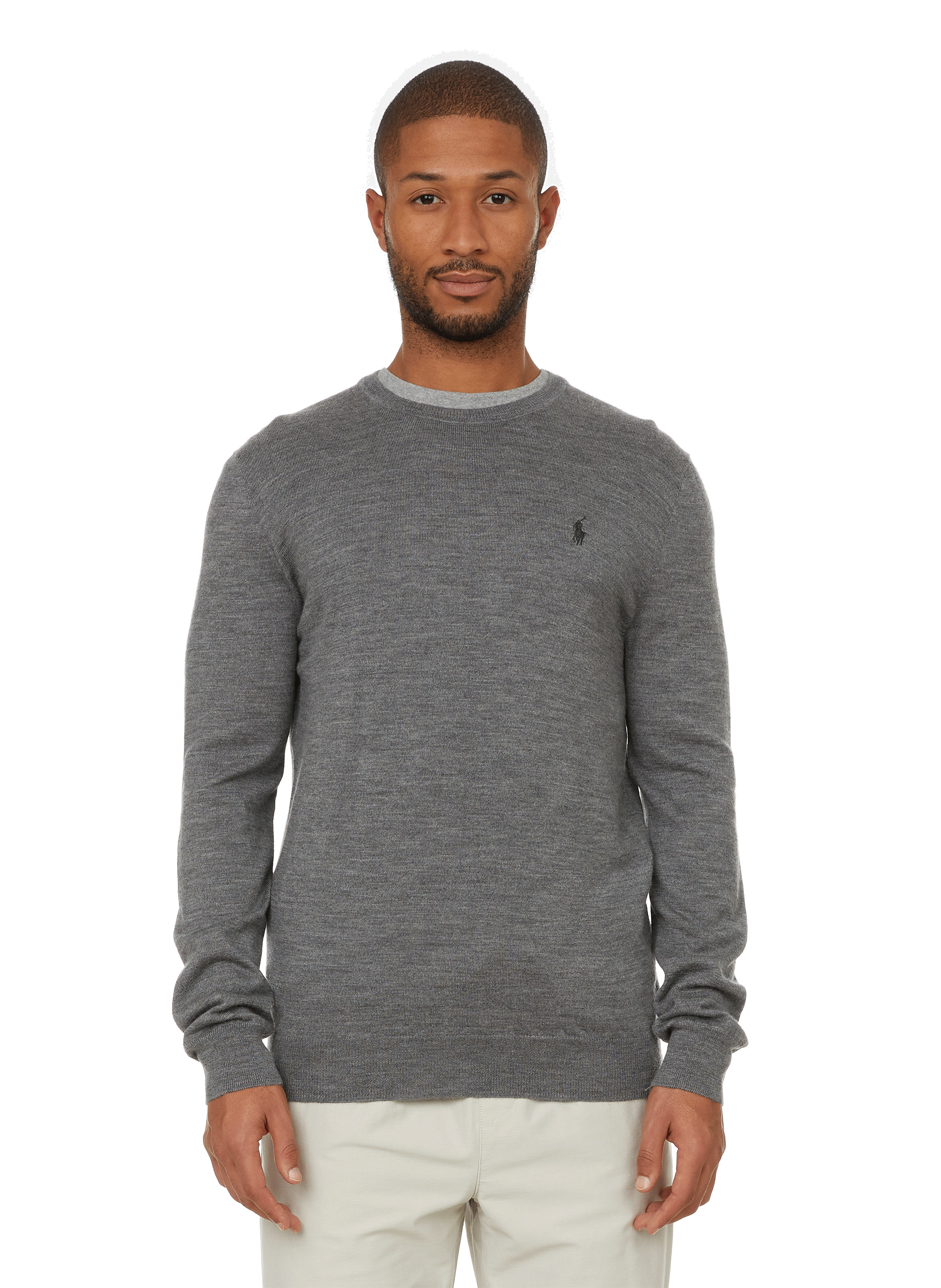 ralph lauren merino wool jumper grey