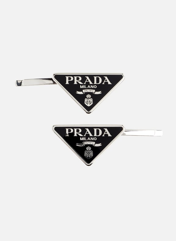 LOGO HAIR SLIDES - PRADA for WOMEN 