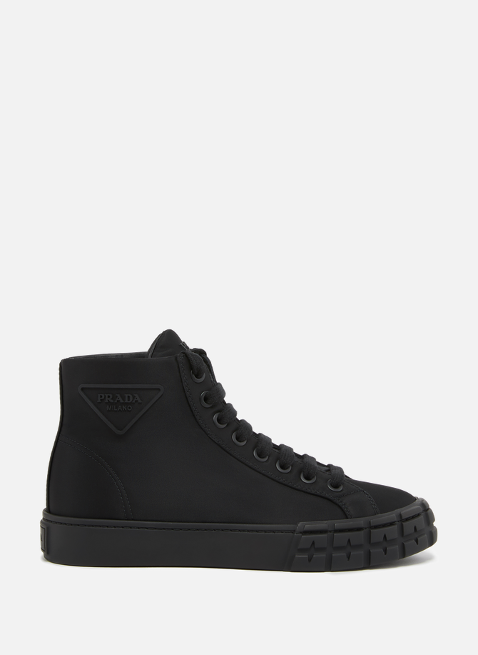 High-top thick-sole Sneakers with embossed logo PRADA