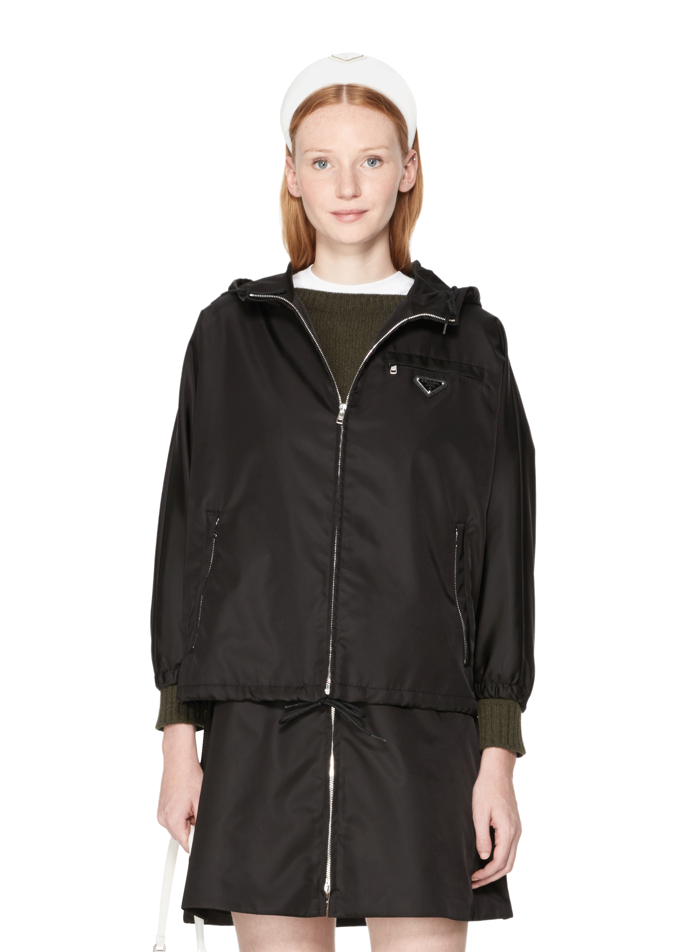 prada black jacket womens