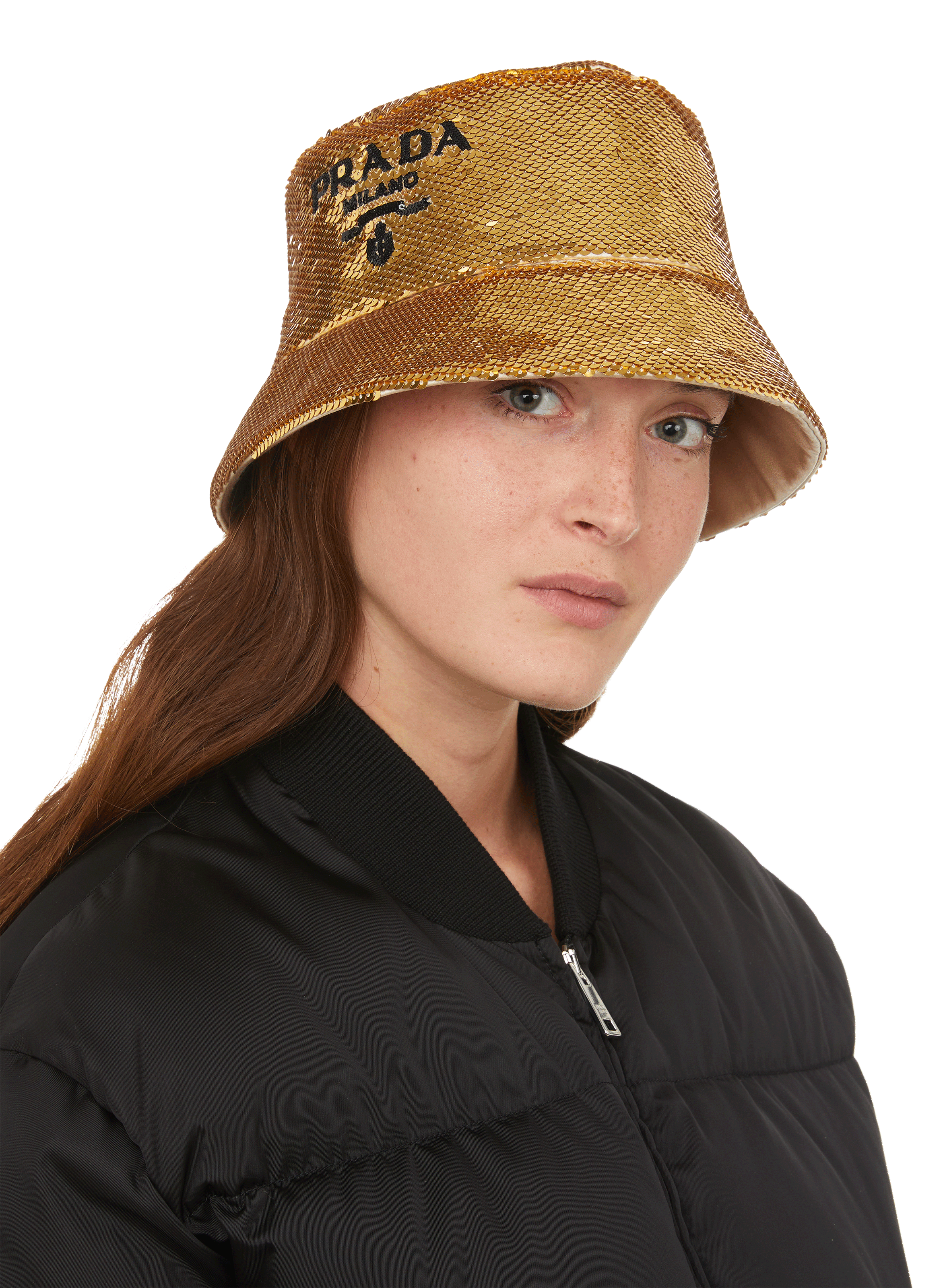 SEQUINNED BUCKET HAT PRADA for WOMEN