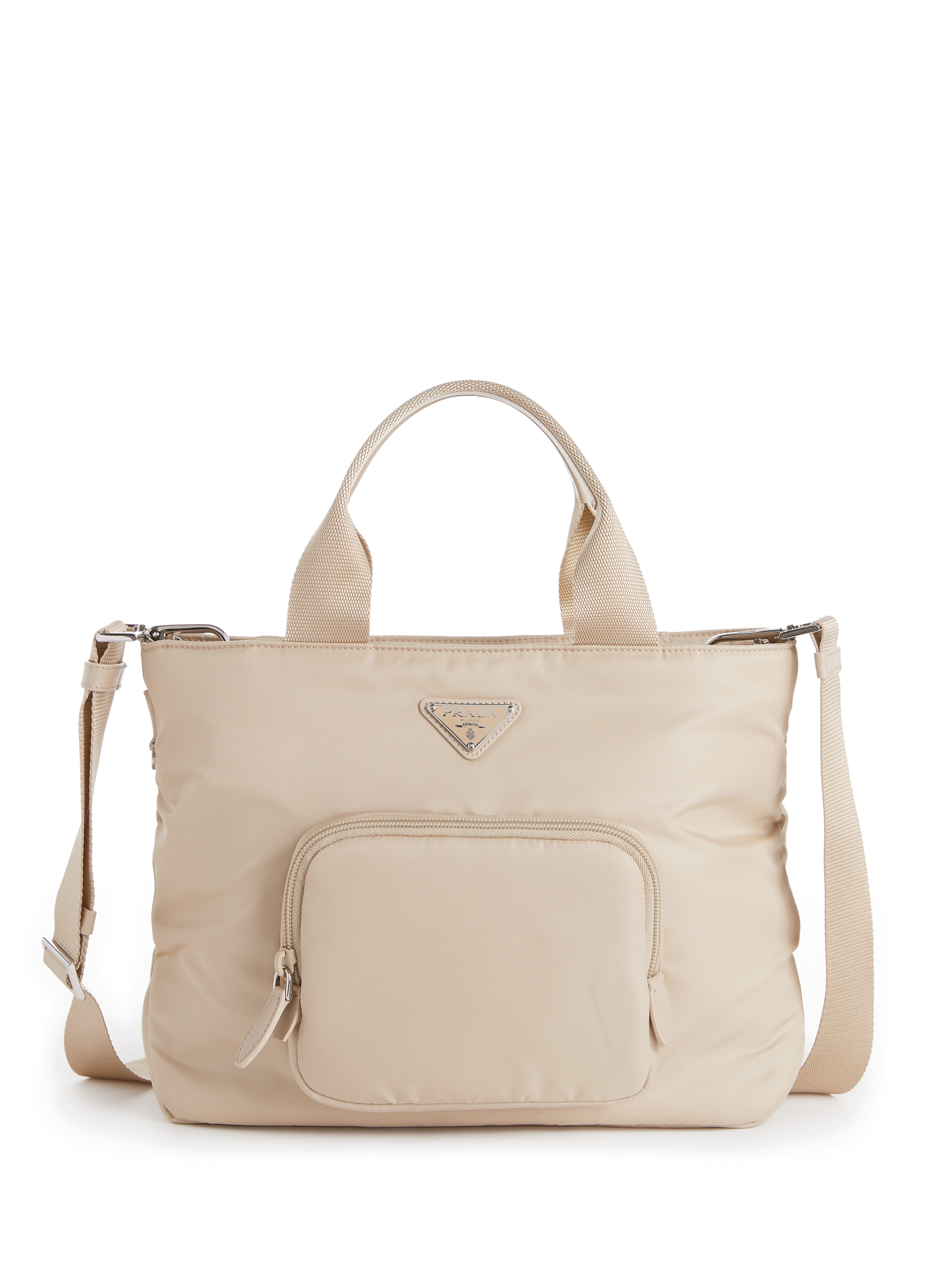 prada nylon bag beige