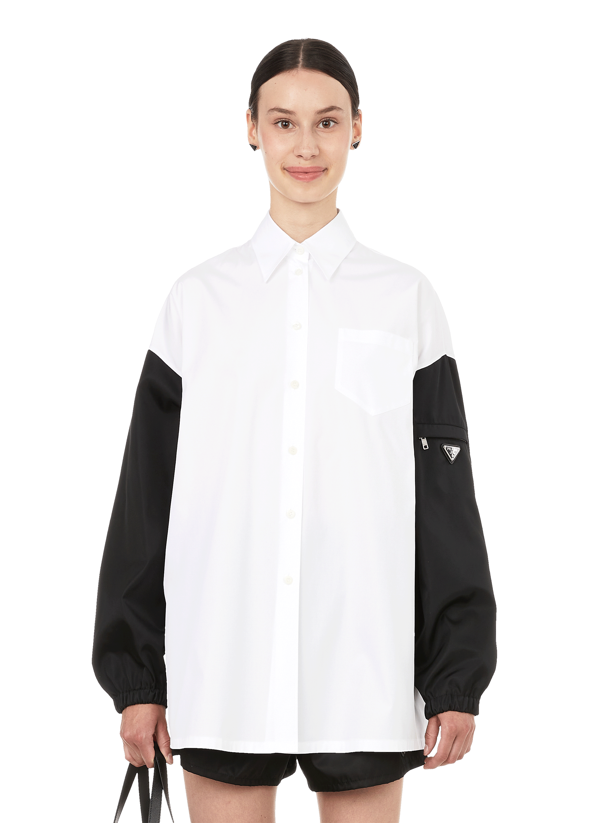 prada shirt white