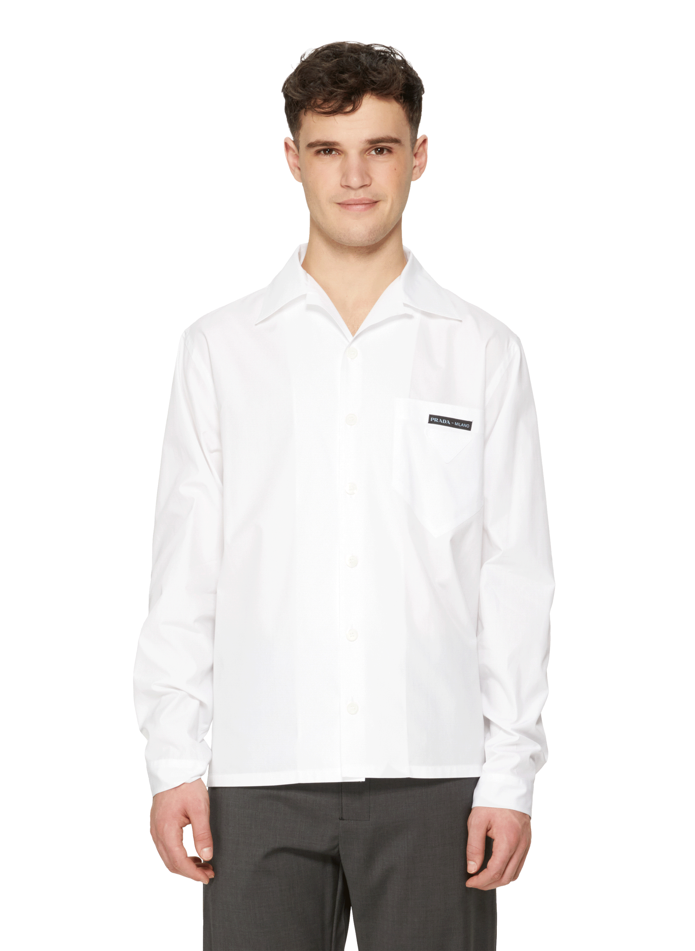 prada white button up