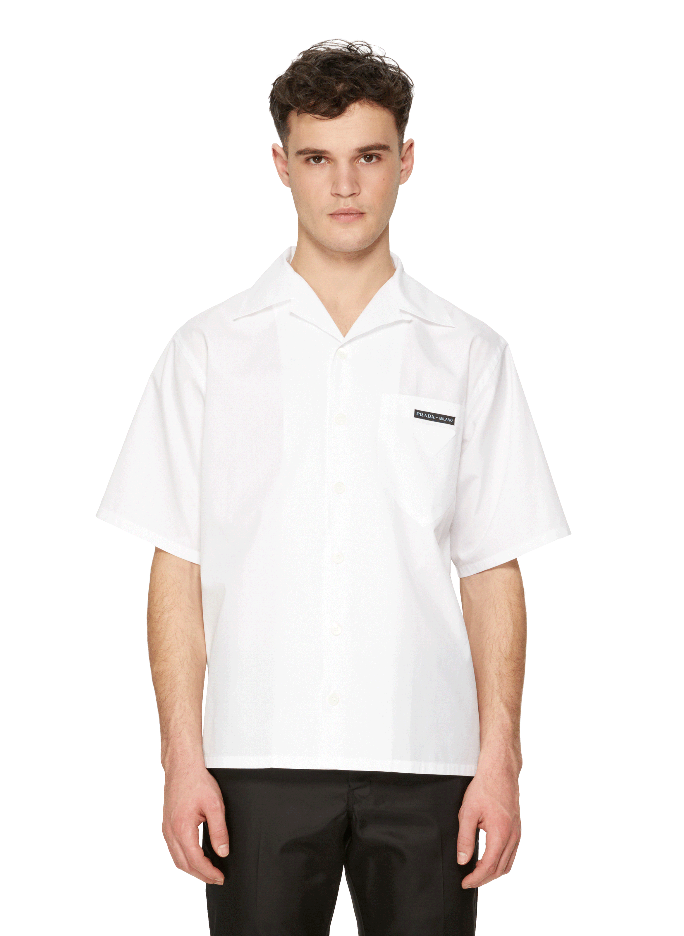 prada men's white dress shirt