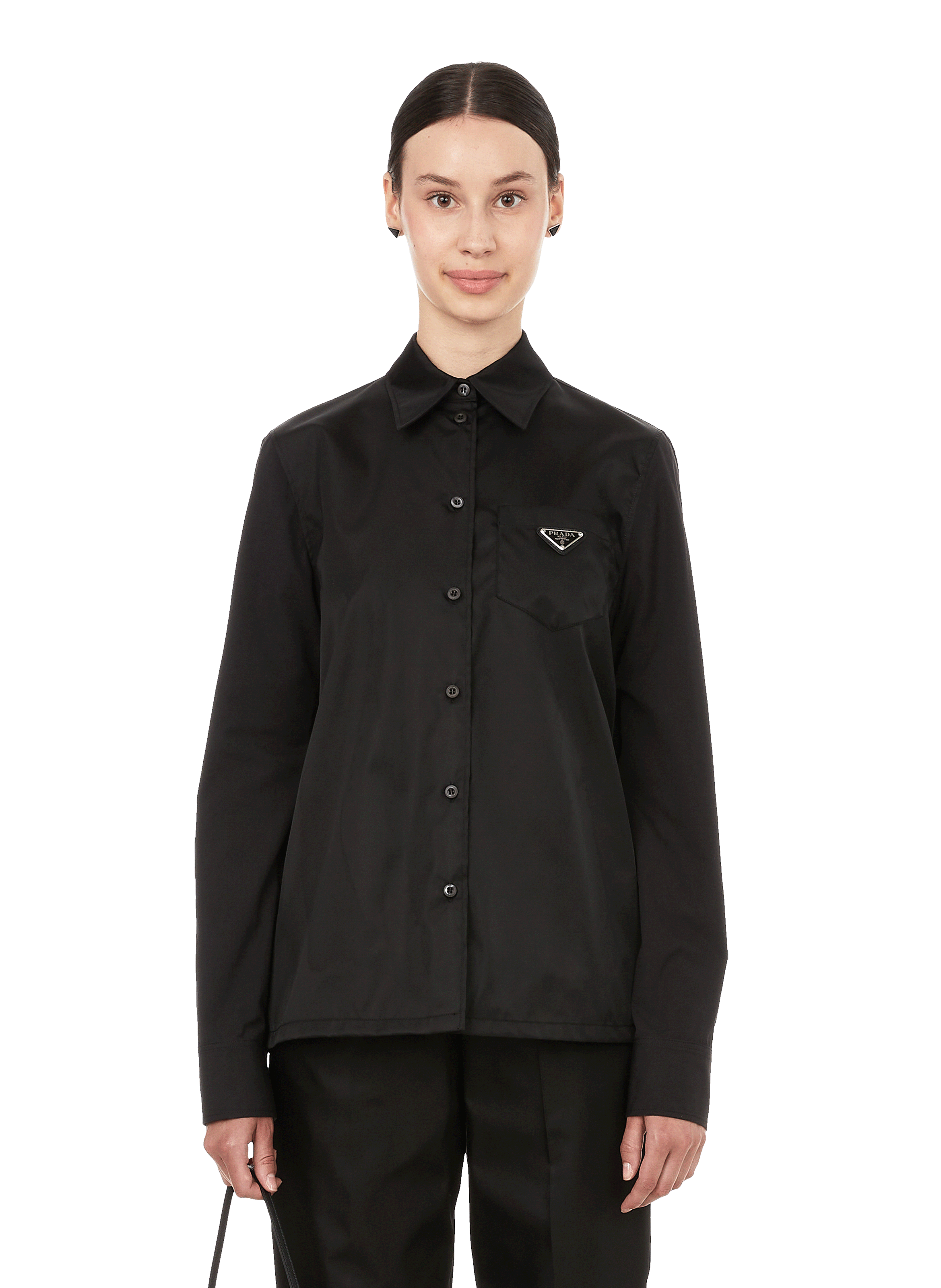 prada black shirt womens