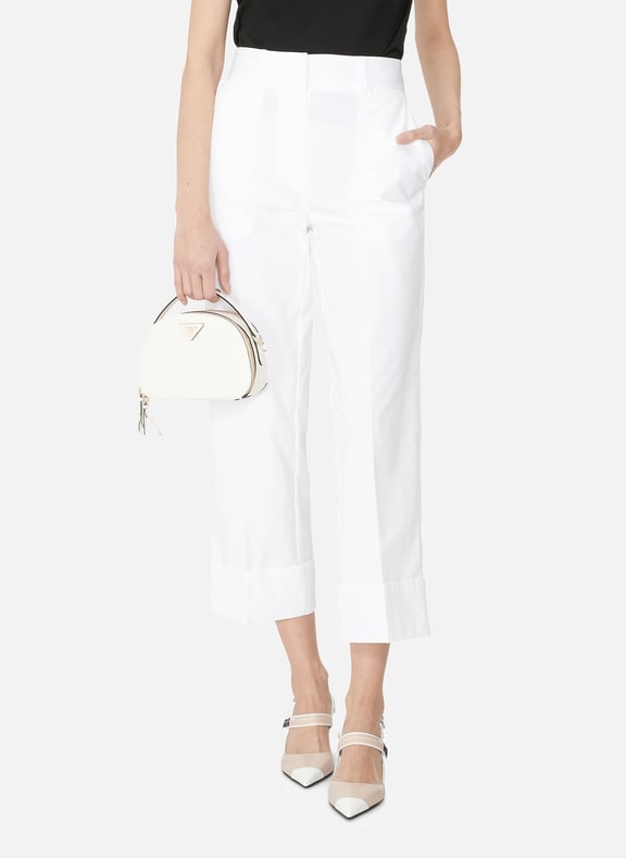 Cotton poplin Trousers White by PRADA PRADA Cotton poplin Trousers White