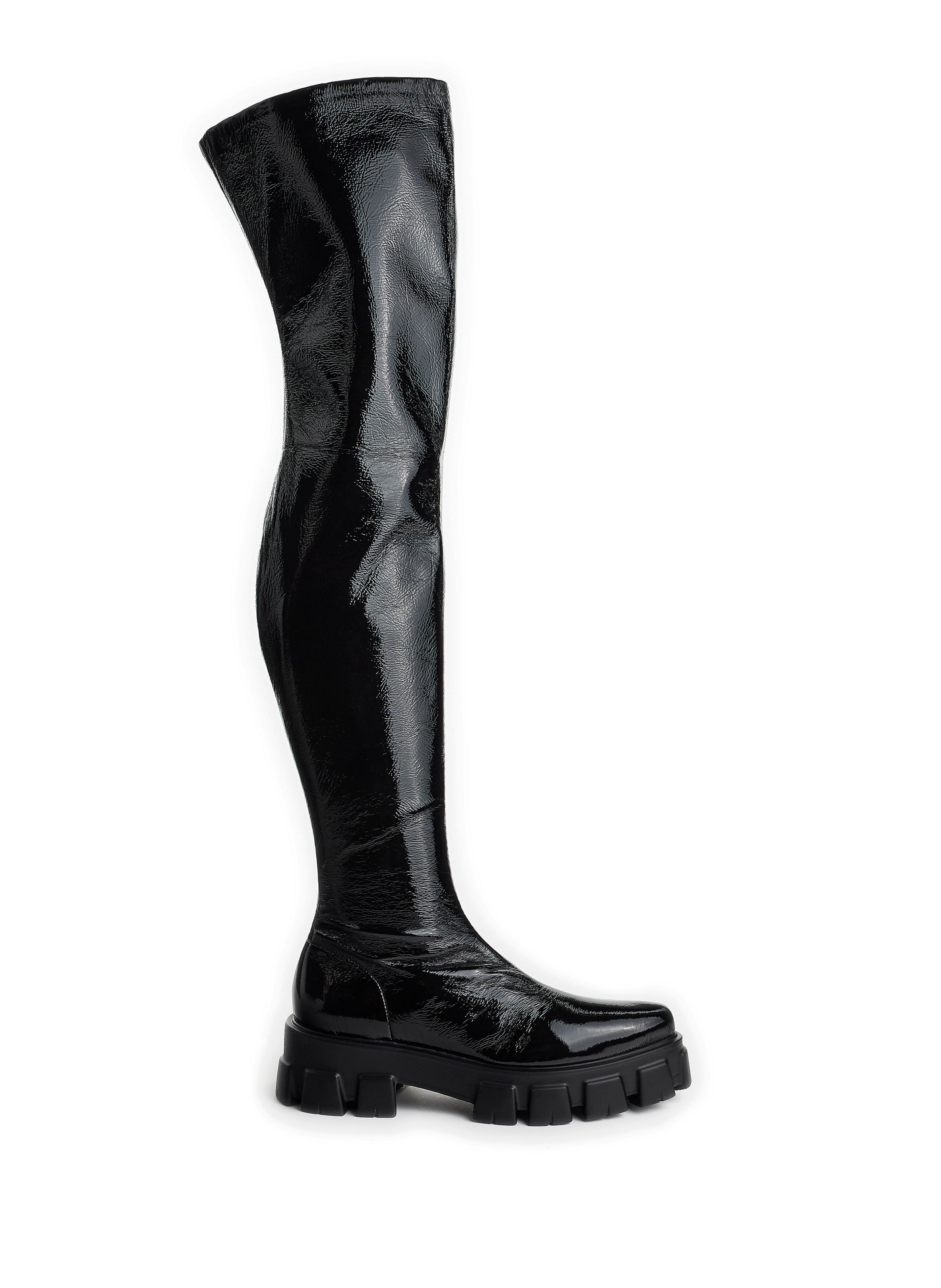 prada thigh high boots