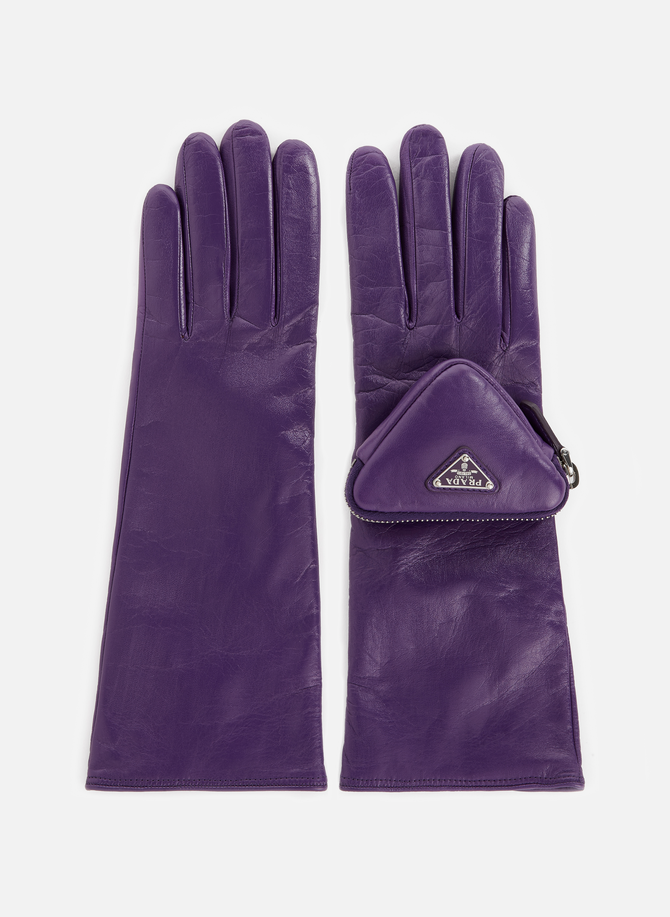 Gloves with logo PRADA