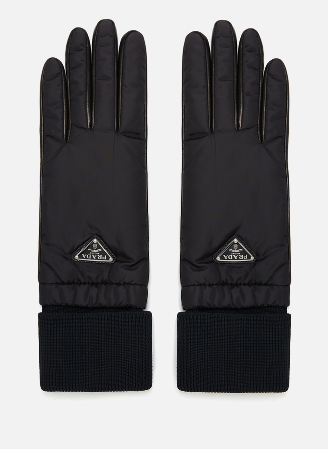 Dual-material Gloves  PRADA