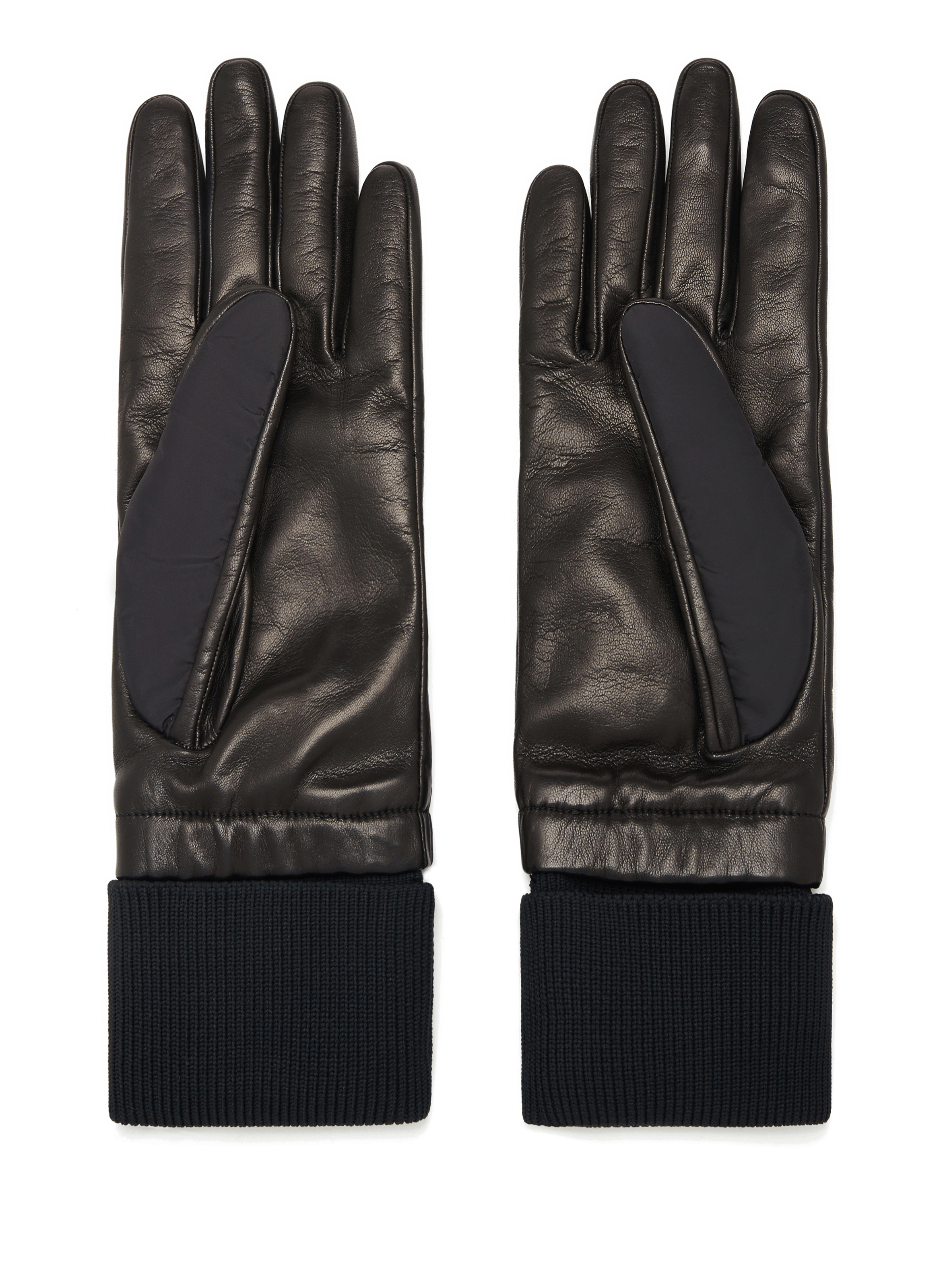 DUALMATERIAL GLOVES PRADA for WOMEN