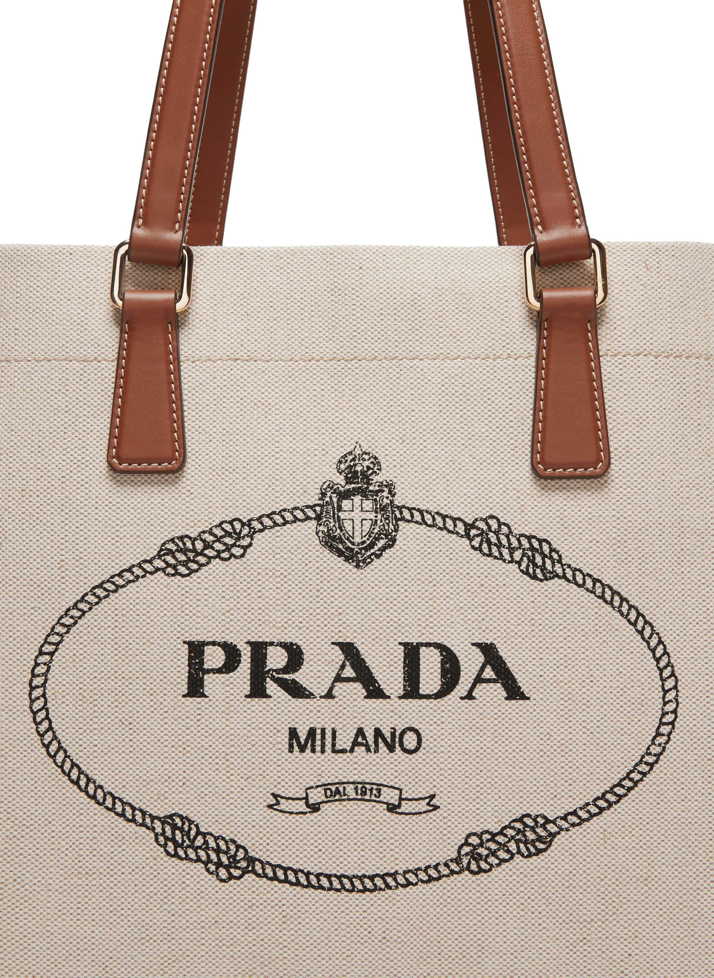 prada linen tote