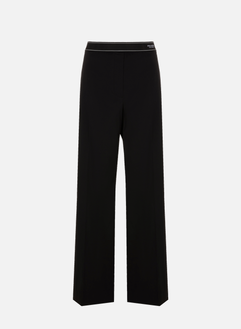 Pantalon large en coton mélangé BlackPRADA 