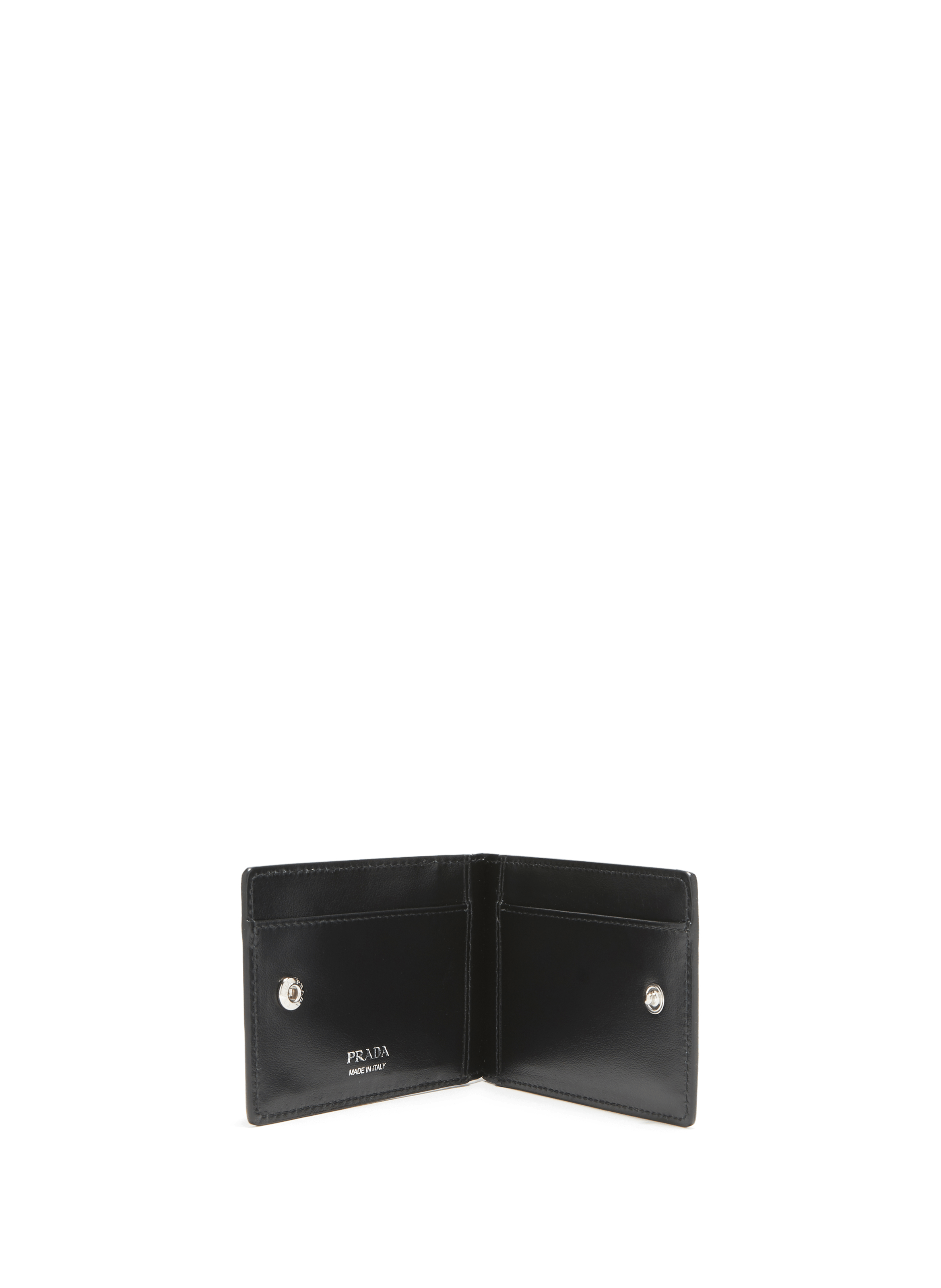 LEATHER CARD HOLDER WITH CHAIN PRADA for WOMEN