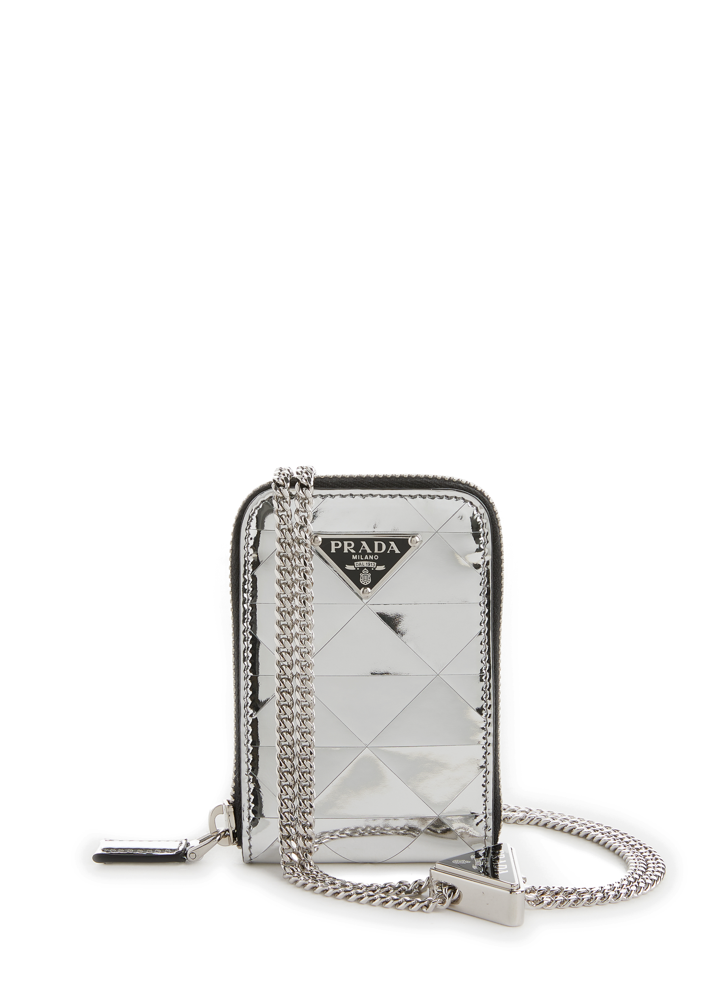 prada bag with silver chain