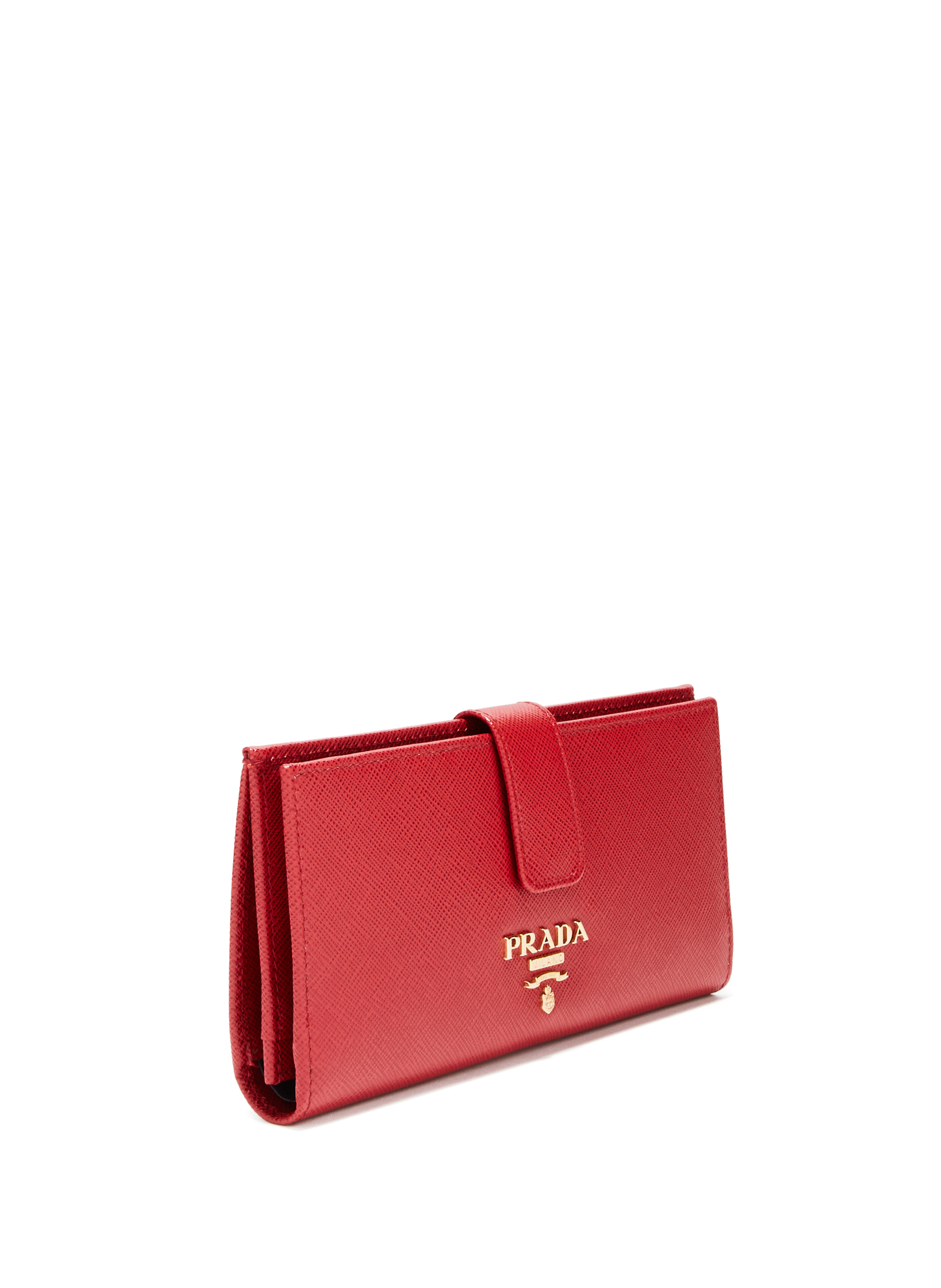 prada wallet women red