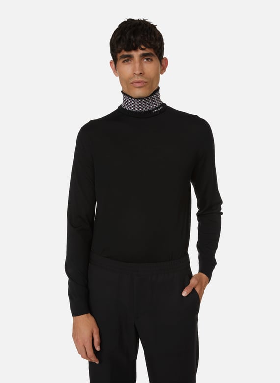 Black Fine knit turtleneck jumper