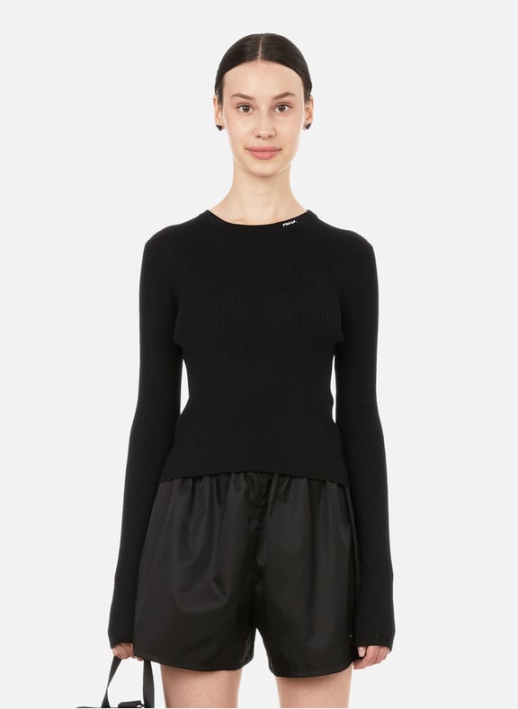 Virgin wool jumper Black by PRADA PRADA Virgin wool jumper Black