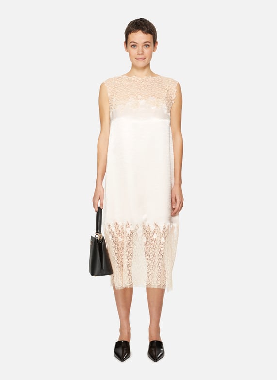 White Satin babydoll dress