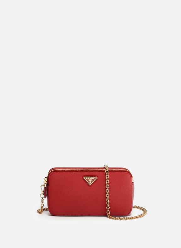 Shoulder bag with zip closure Red by PRADA PRADA Shoulder bag with zip closure Red