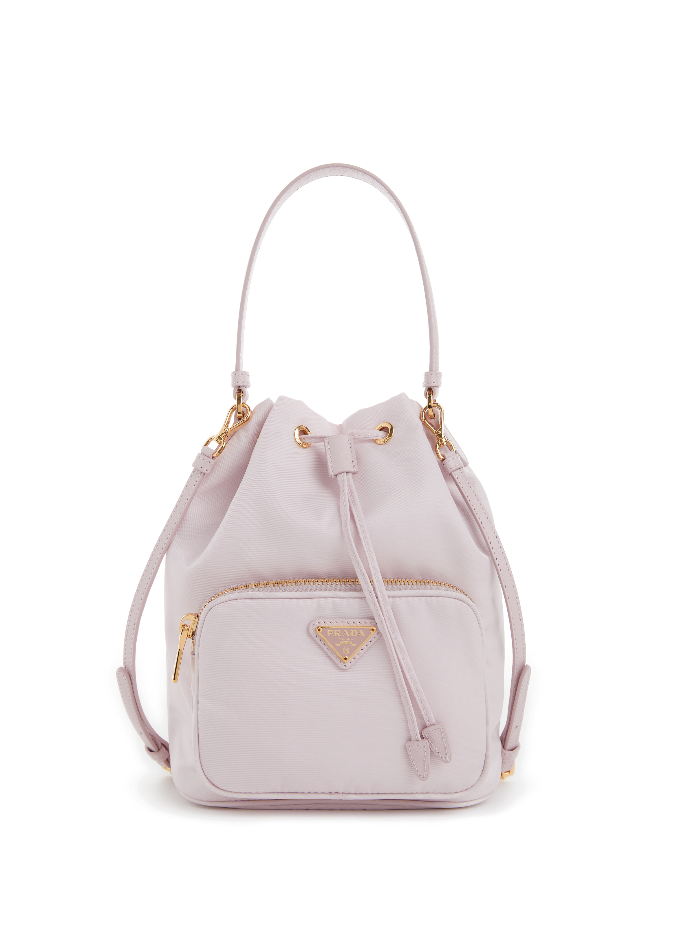 prada bucket bag pink