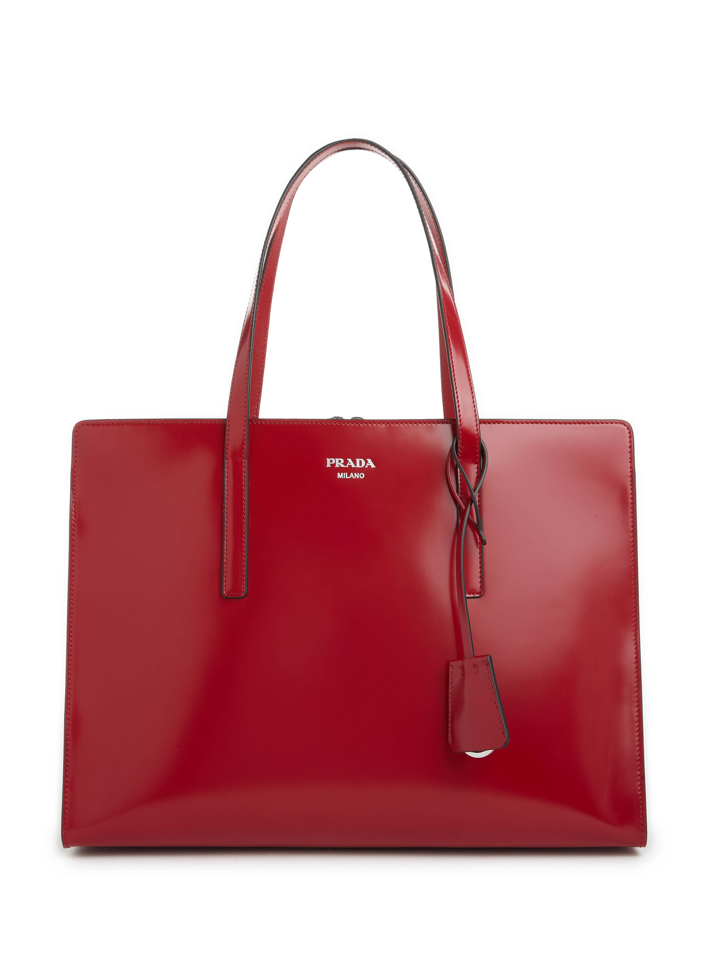 PRADA RED DIAGRAMME SHOULDER BAG HANDBAG RED LEATHER | eBay