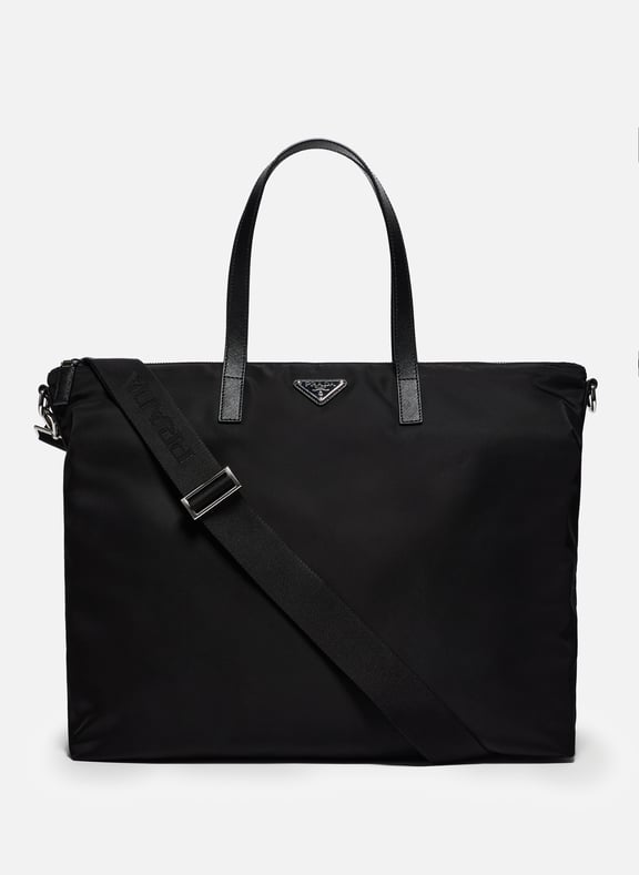 Nylon and leather tote Clearance