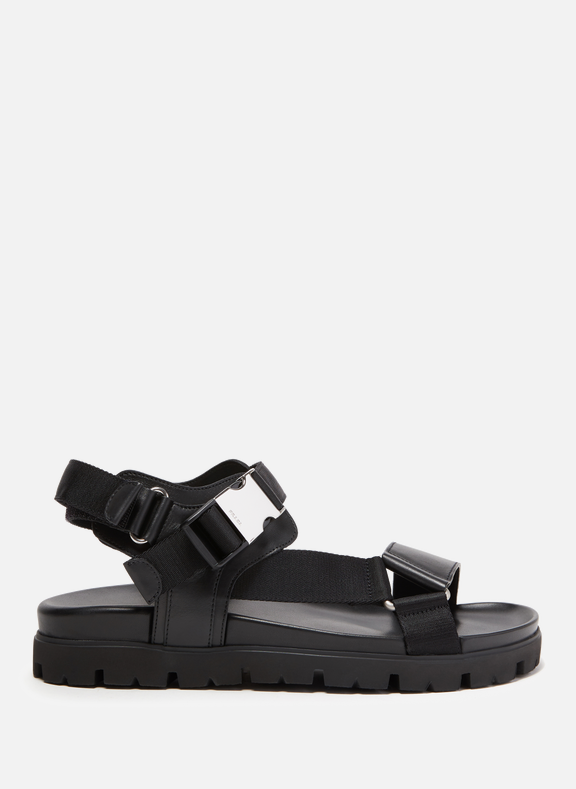 PRADA Calfskin leather sandals Black