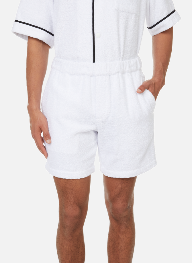 Logo terry cloth shorts 
 PRADA