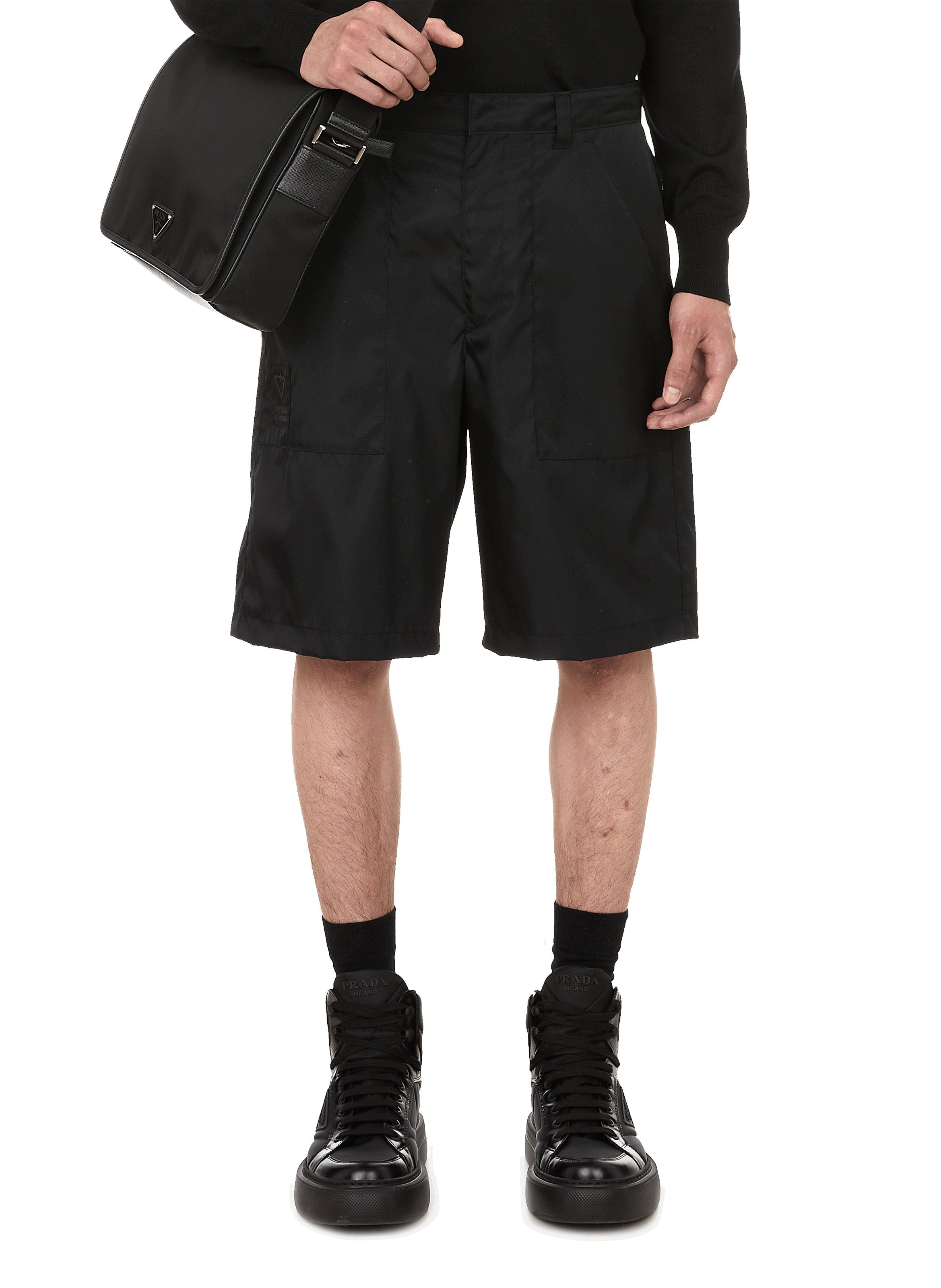 prada nylon gabardine shorts