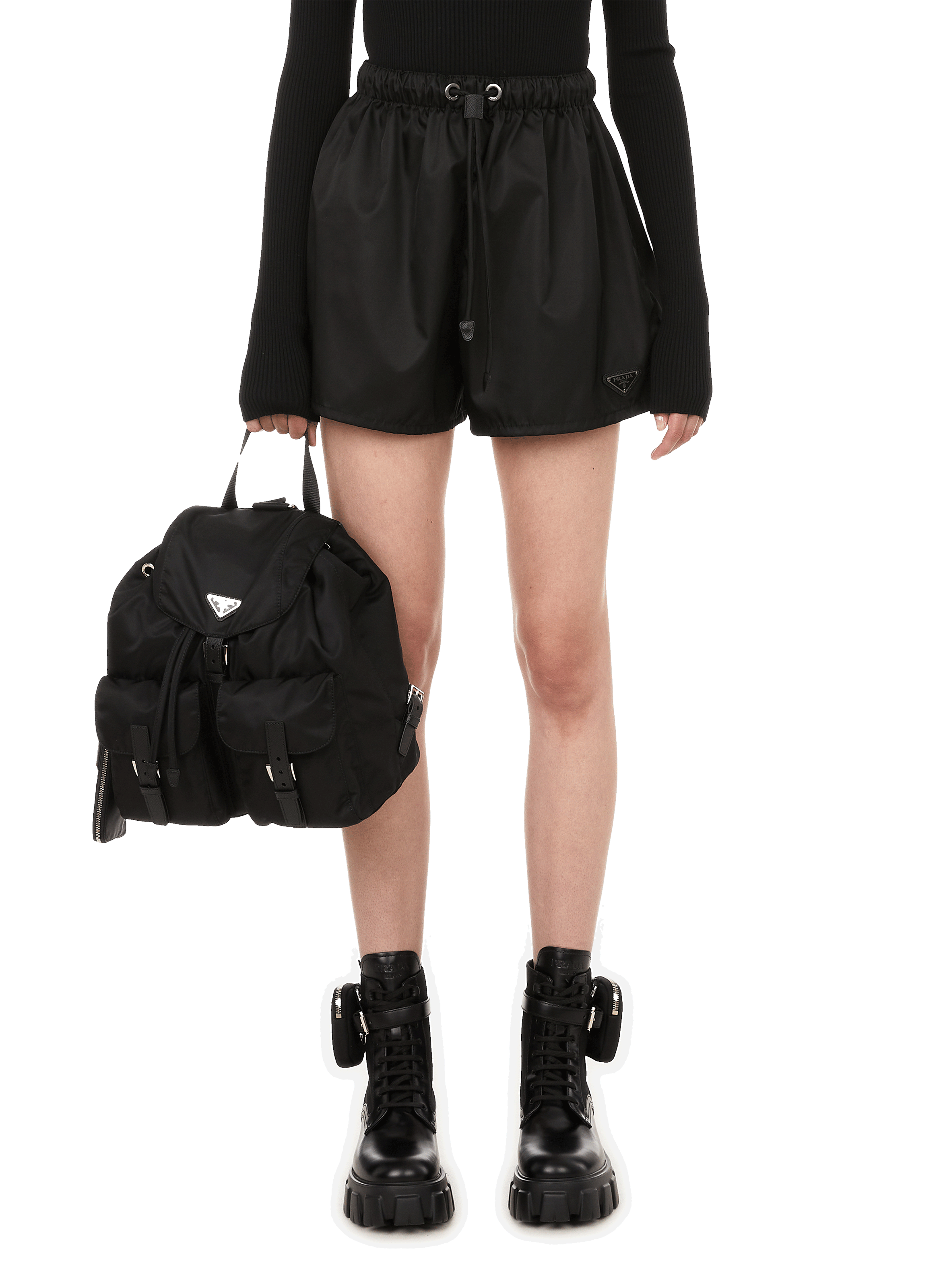 prada nylon gabardine shorts