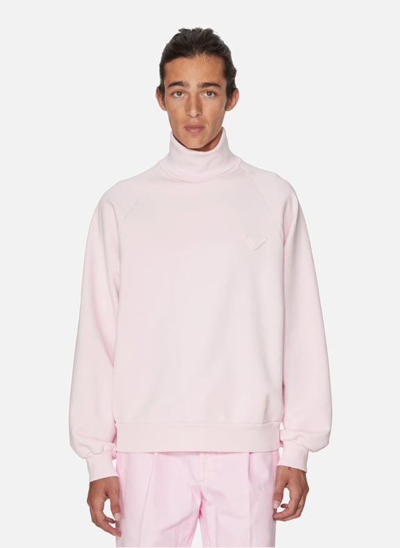 Oversize cotton fleece Sweatshirt Pink by PRADA PRADA Oversize cotton fleece Sweatshirt Pink