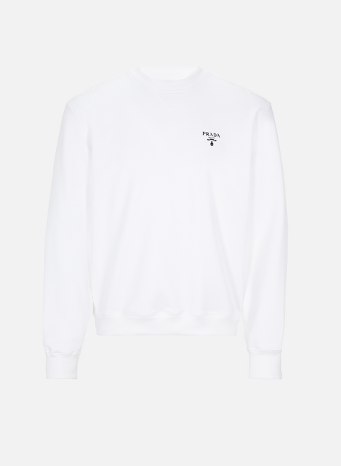 Sweatshirt à logo en coton WhitePRADA 