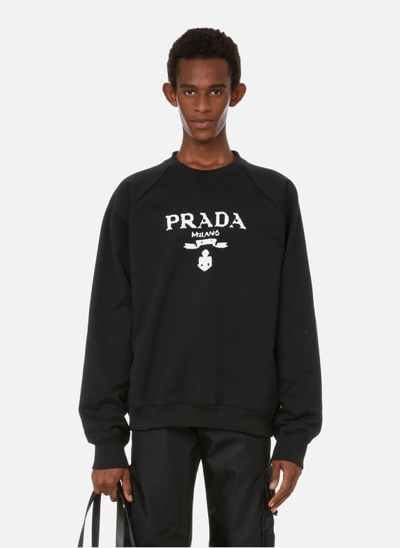 Cotton Sweatshirt Prada Men Printemps