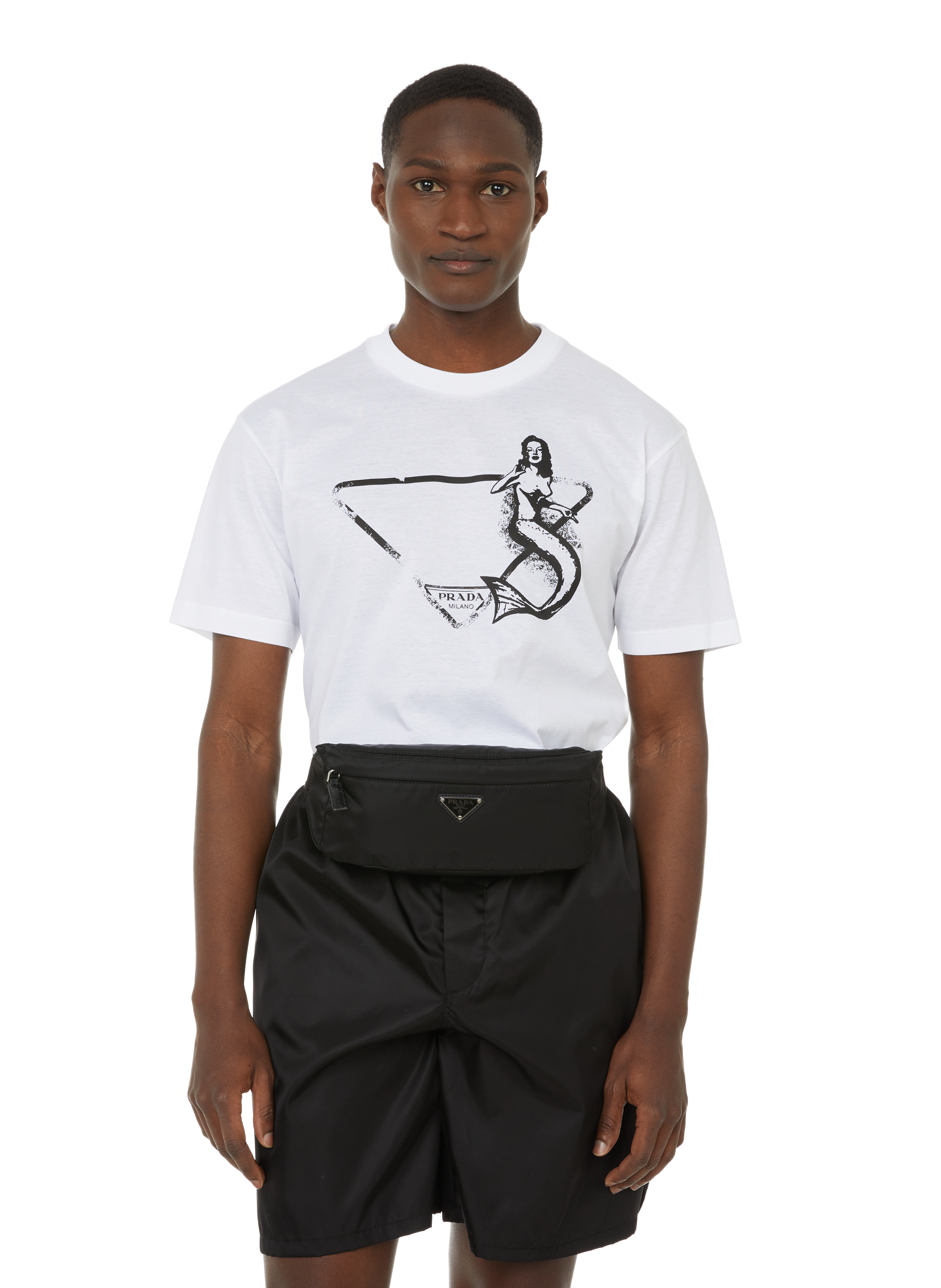 prada shorts and t shirt