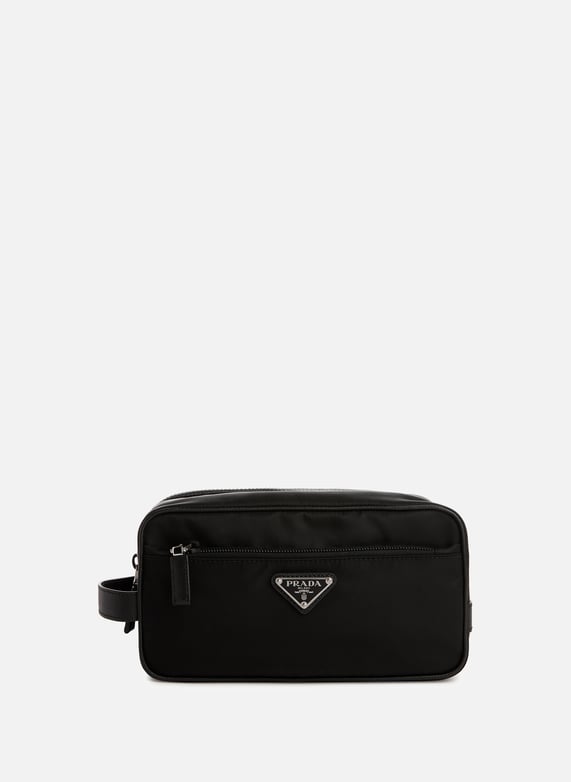 Nylon Toiletry Bag With Logo Prada Men Printemps