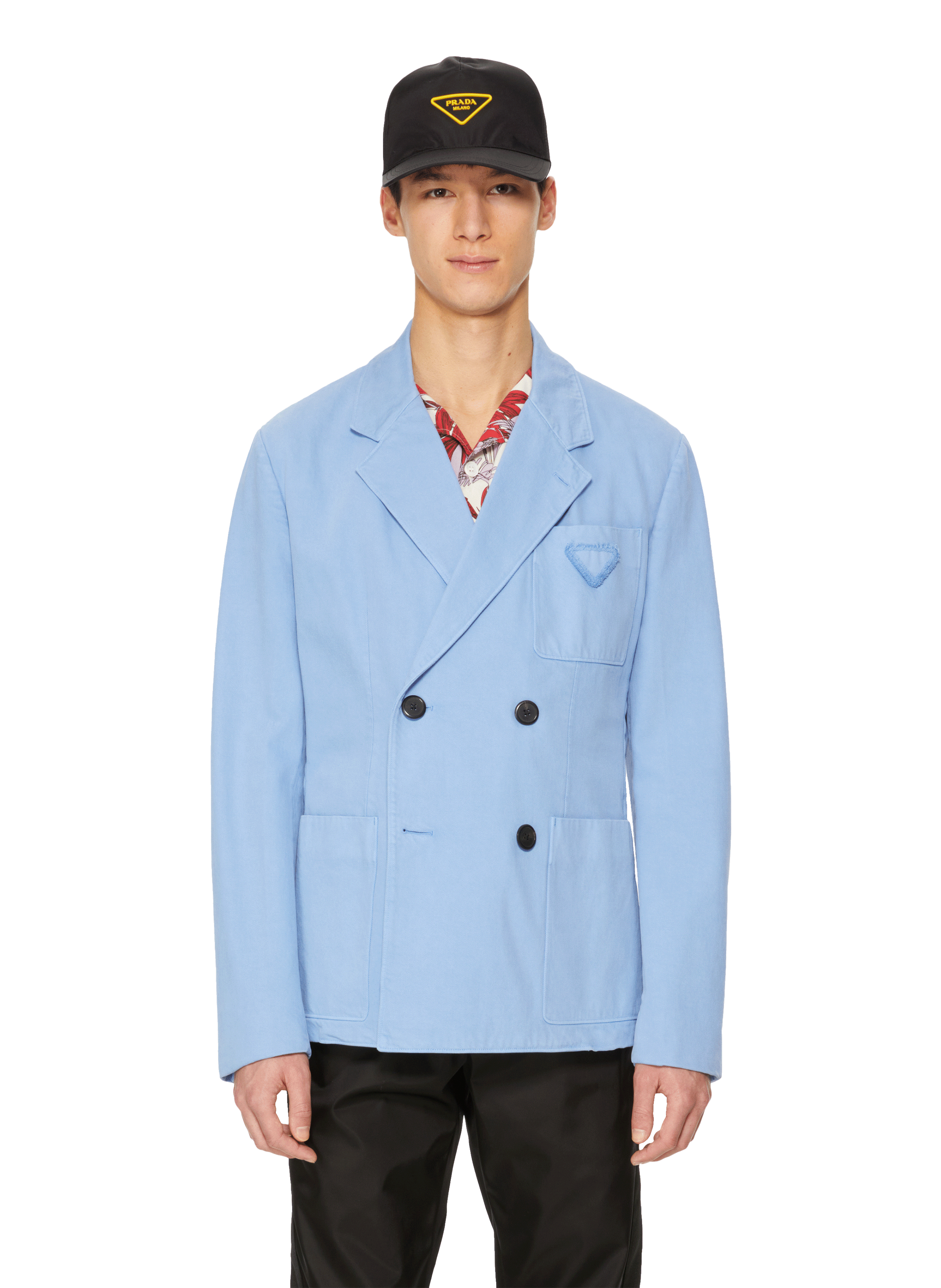 prada coat blue