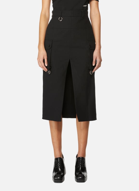 Midi cargo skirt Black by PRIVATE POLICY PRIVATE POLICY Midi cargo skirt Black