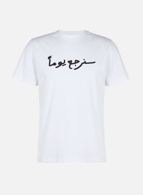 T-shirt avec inscriptions WhiteQASIMI 