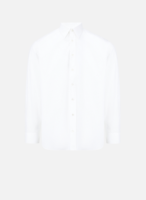 RAF SIMONS Print Pocket Cotton Shirt White