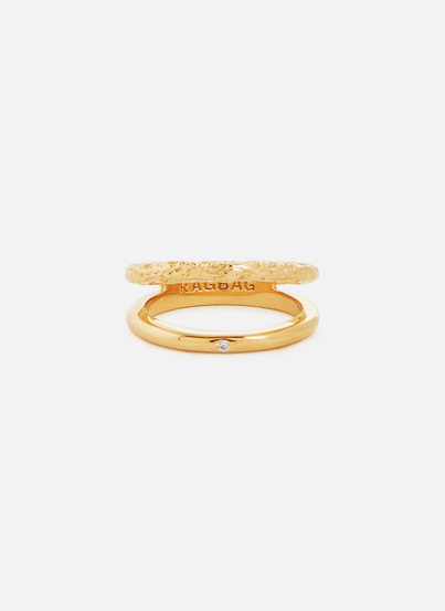Double gold-plated silver ring RAGBAG