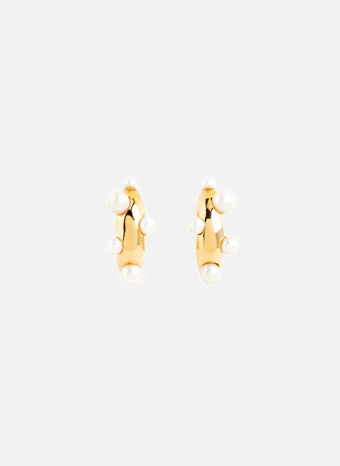 Pearl and gold-plated silver earrings RAGBAG