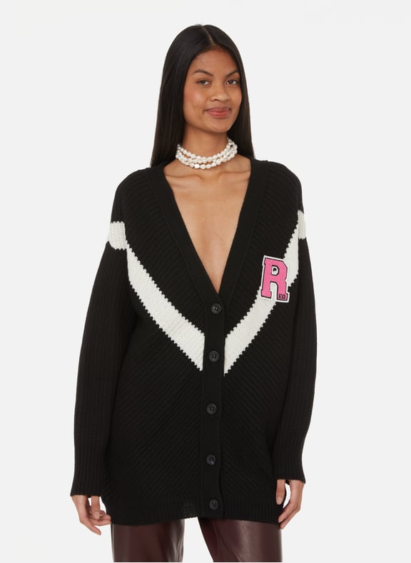 V-neck cardigan Black by RED VALENTINO RED VALENTINO V-neck cardigan Black