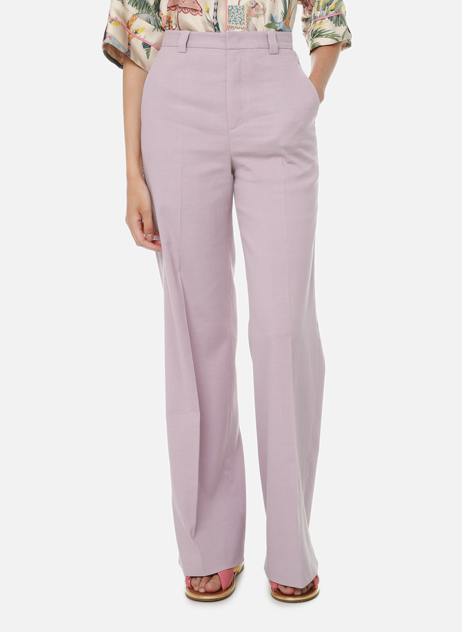 Straight cotton and linen trousers RED VALENTINO