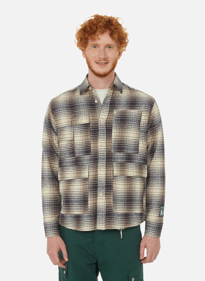 Cotton flannel cargo shirt REESE COOPER