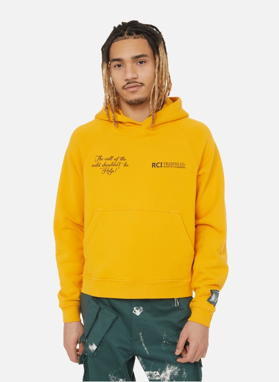 Cotton hoodie Yellow by REESE COOPER REESE COOPER Cotton hoodie Yellow