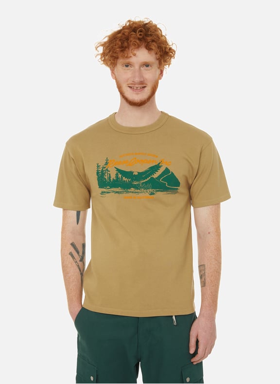 Cotton T-shirt Brown by REESE COOPER REESE COOPER Cotton T-shirt Brown