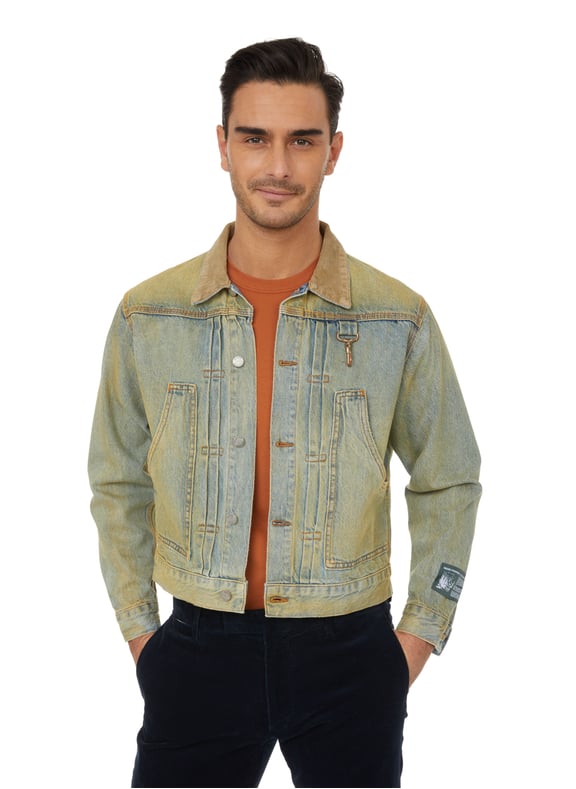 Faded denim jacket Raw denim jeans by REESE COOPER REESE COOPER Faded denim jacket Raw denim jeans