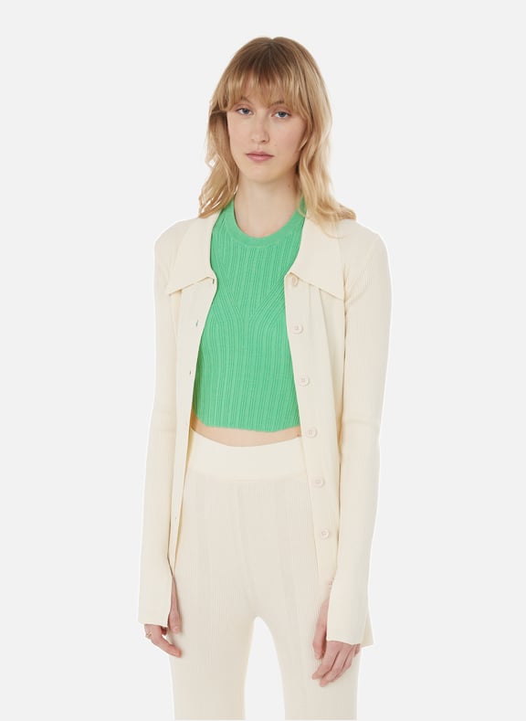 Kulia knitted cardigan White by REMAIN REMAIN Kulia knitted cardigan White